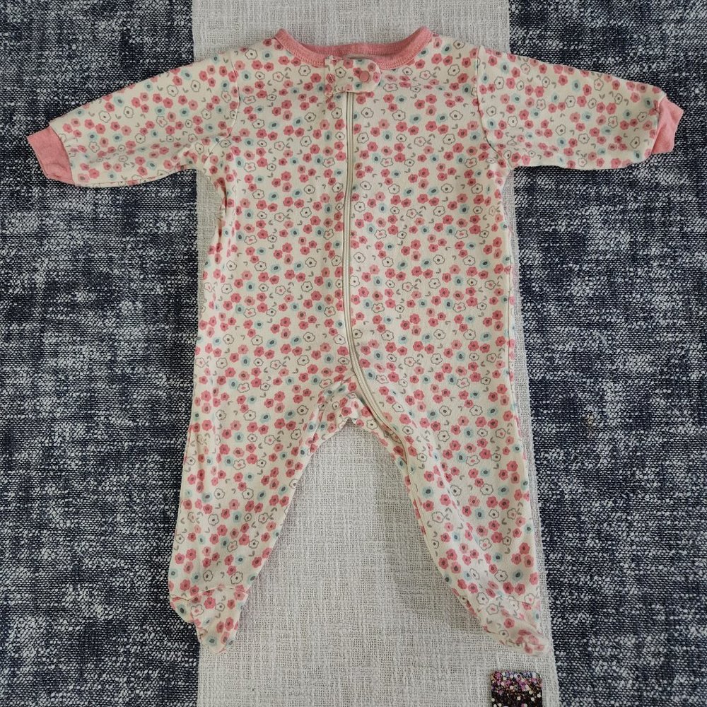 Floral Footie Pajamas (3 to 6 months)